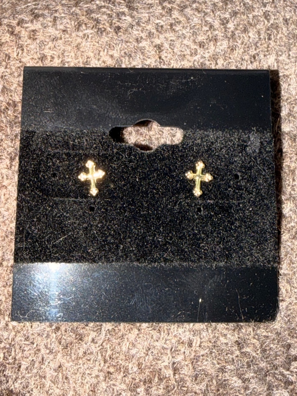 Gold Cross Stud Earrings - Women Jewelry
